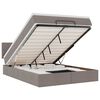 vidaXL Османска легло с матрак и LED, кафяво, 140x190 см, плат
