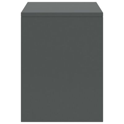 vidaXL Нощни шкафчета, 2 бр, тъмносиви, 35x30x40 см, бор масив