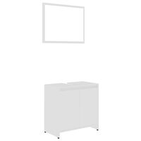 vidaXL Комплект мебели за баня, бял, ПДЧ