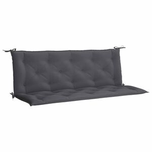 vidaXL Възглавница за градинска пейка антрацит 150x(50+50)x7см оксфорд