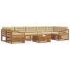 vidaXL Комплект дивани за открито 8 pcs Натурален и Бежов