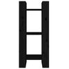 vidaXL Библиотека/разделител за стая, черна, 41x35x91 см, бор масив
