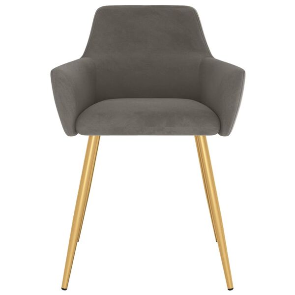 vidaXL Трапезни столове, 2 бр, тъмносиви, кадифе