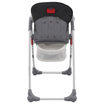 vidaXL Високо бебешко столче за хранене, сиво