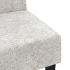 vidaXL 2-местно канапе с табуретка, светлосиво, микрофибърен текстил