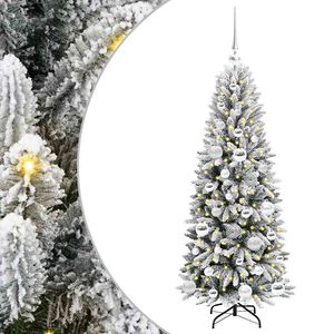 vidaXL С изкуствено коледно дърво Бяло 120 cm