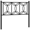 vidaXL Метална резервна табла за легло, черна, 107 см