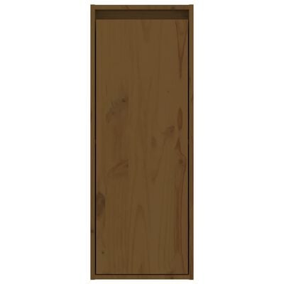 vidaXL Стенен шкаф, меденокафяв, 30x30x80 см, борово дърво масив