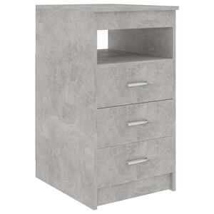 vidaXL Шкаф с чекмеджета бетонно сив 40x50x76 см инженерна дървесина