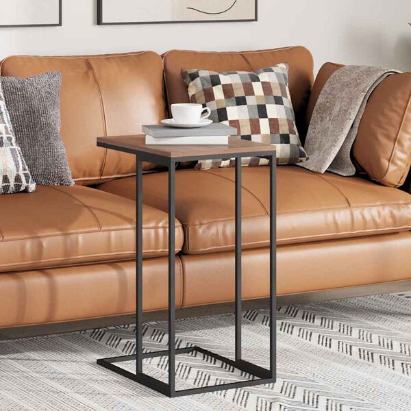 vidaXL Странична маса, черна, 40x30x59 см, инженерна дървесина