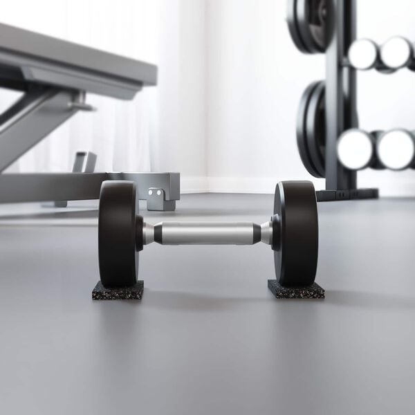 vidaXL Гумена валяк Черно Каучук