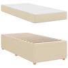 vidaXL Рамка за легло с матрак Крем 80 x 200 cm текстил