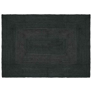 vidaXL Килими за помещение Правоъгълна Тъмносиво 140 x 200 cm юта