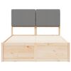 vidaXL Леглова рамка с тапицирана гръбна част Светлосиво 120 x 190 cm