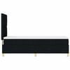 vidaXL Легло с пружинирана основа с матрак Черно 80 x 200 cm текстил