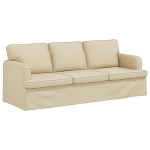 vidaXL Диван Крем 201 x 80 x 85 см текстил