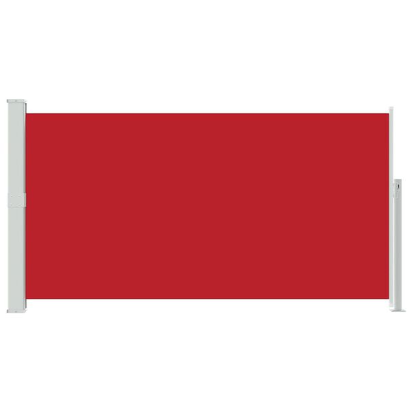 vidaXL Прибираща се дворна странична тента, 170x300 см, червена