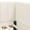 vidaXL Ъглова рамка за легло с таблото Крем 80 см x 200 см Кадифе