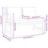 vidaXL Градинска пейка 114,5 см с кремава възглавница, акация масив
