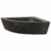 vidaXL Басейн Сиво (38-45) x (38-45) x 12 см Речно камък