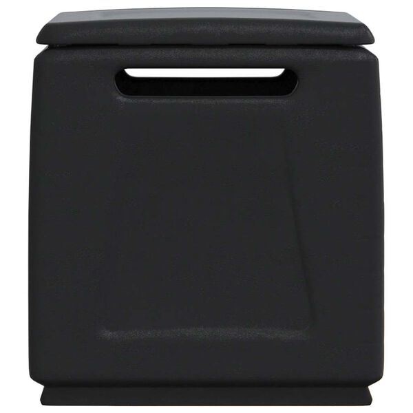 vidaXL Кутия за съхранение, 54x53x57 см, 130 л, тъмносиво и черно