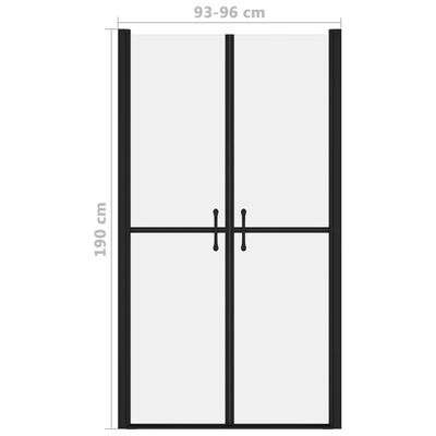 vidaXL Врата за душ, матирано ESG стъкло, (93-96)x190 см