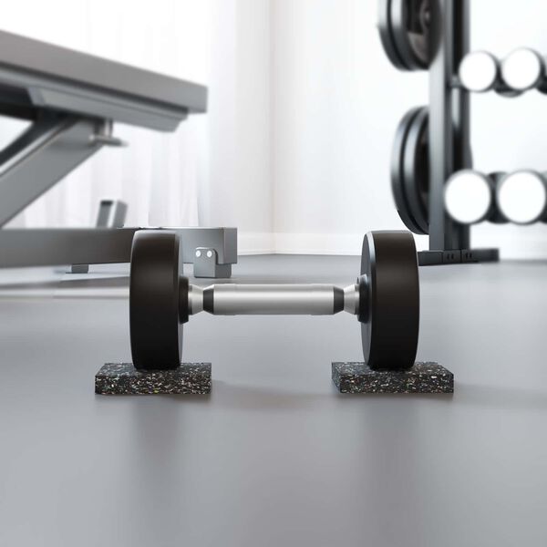 vidaXL Гумена валяк Черно Каучук