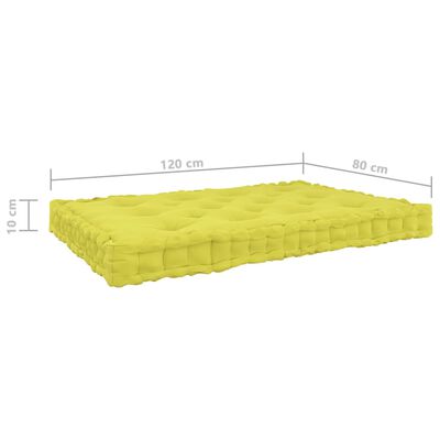 vidaXL Палетни възглавници за под, 4 бр, ябълковозелени, памук