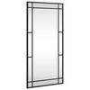 vidaXL Стенно огледало, черно, 40x80 см, правоъгълно, желязо
