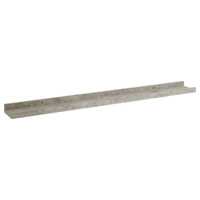 vidaXL Стенни рафтове, 2 бр, бетонно сиви, 80x9x3 см