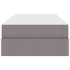 vidaXL Легло с място за съхранение и матрак с матрак Таупе 90 x 190 cm