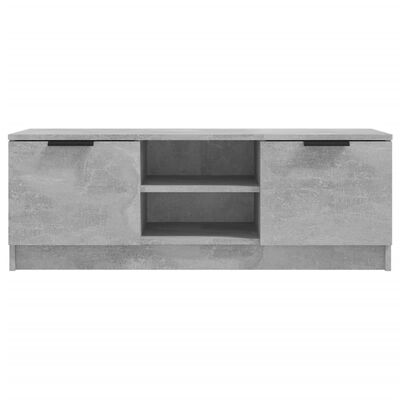 vidaXL ТВ шкаф, бетонно сиво, 102x35x36,5 см, инженерно дърво
