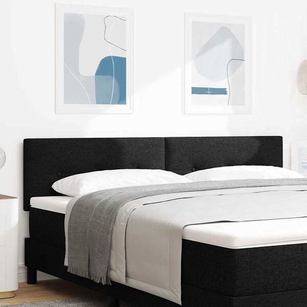 vidaXL LED глава С LED лентисти светлини Черно 180 cm Полиестер