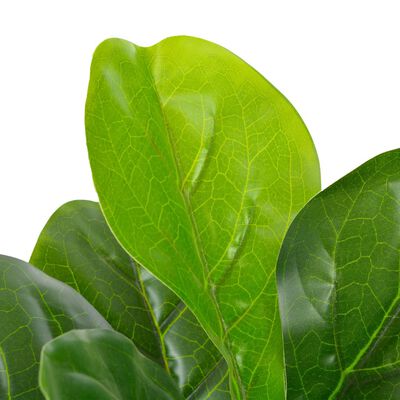 vidaXL Изкуствено растение фикус лирата със саксия, зелено, 90 см