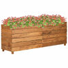 vidaXL Повдигната леха 150x40x55 см рециклирано тиково дърво и стомана