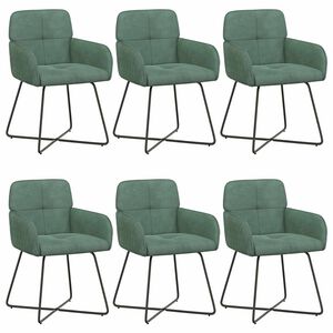 vidaXL Обедени столове 6 pcs Кадифе Морско зелено 59 x 56,5 x 86 см