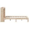 vidaXL Легло с етажерка за книги, без матрак, 150x200 см, бор масив