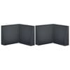 vidaXL Задържащи стени 2 бр. 50 x 50 x 30 см Стомана Антрацит