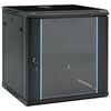 vidaXL Мрежови шкафове със съхранение Черно 600 x 600 x 640 mm Стомана