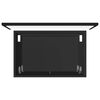 vidaXL Комплект мебели за баня от 2 части, черен, ПДЧ