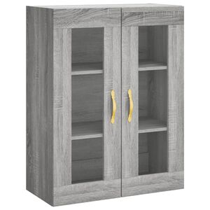 vidaXL Стенен шкаф сив сонома 69,5x34x90 см