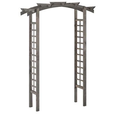 vidaXL Градинска арка, 150x50x210 см, бор със сива импрегнация