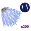 vidaXL Коледни лампи ледени висулки 200 LED сини 20 м акрил PVC