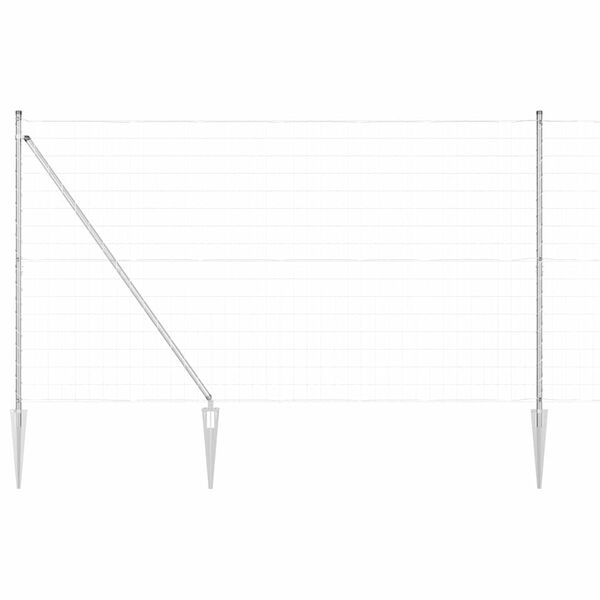 vidaXL Ограда с пост Сребрист 1,5 x 10 m Стомана