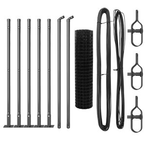 vidaXL Ограда с пост Сив 0,4 x 10 м Стомана и PVC