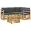 vidaXL Комплект дивани за открито 5 pcs Бяло и антрацит