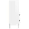 vidaXL Сайдборд, бял гланц, 34,5x34x90 см, инженерно дърво