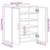 vidaXL Шкаф за обувки от старо дърво 60x35x70 cm Инженерна дървесина