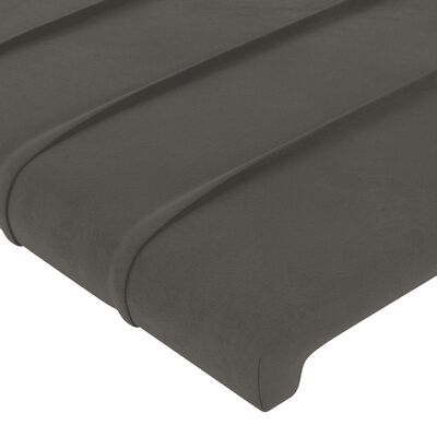 vidaXL Боксспринг легло с матрак, тъмносиво, 160x200 см, кадифе