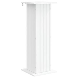 vidaXL Стойка за растения Бяло 30,5 x 30 x 80,5 см Инженерна дървесина